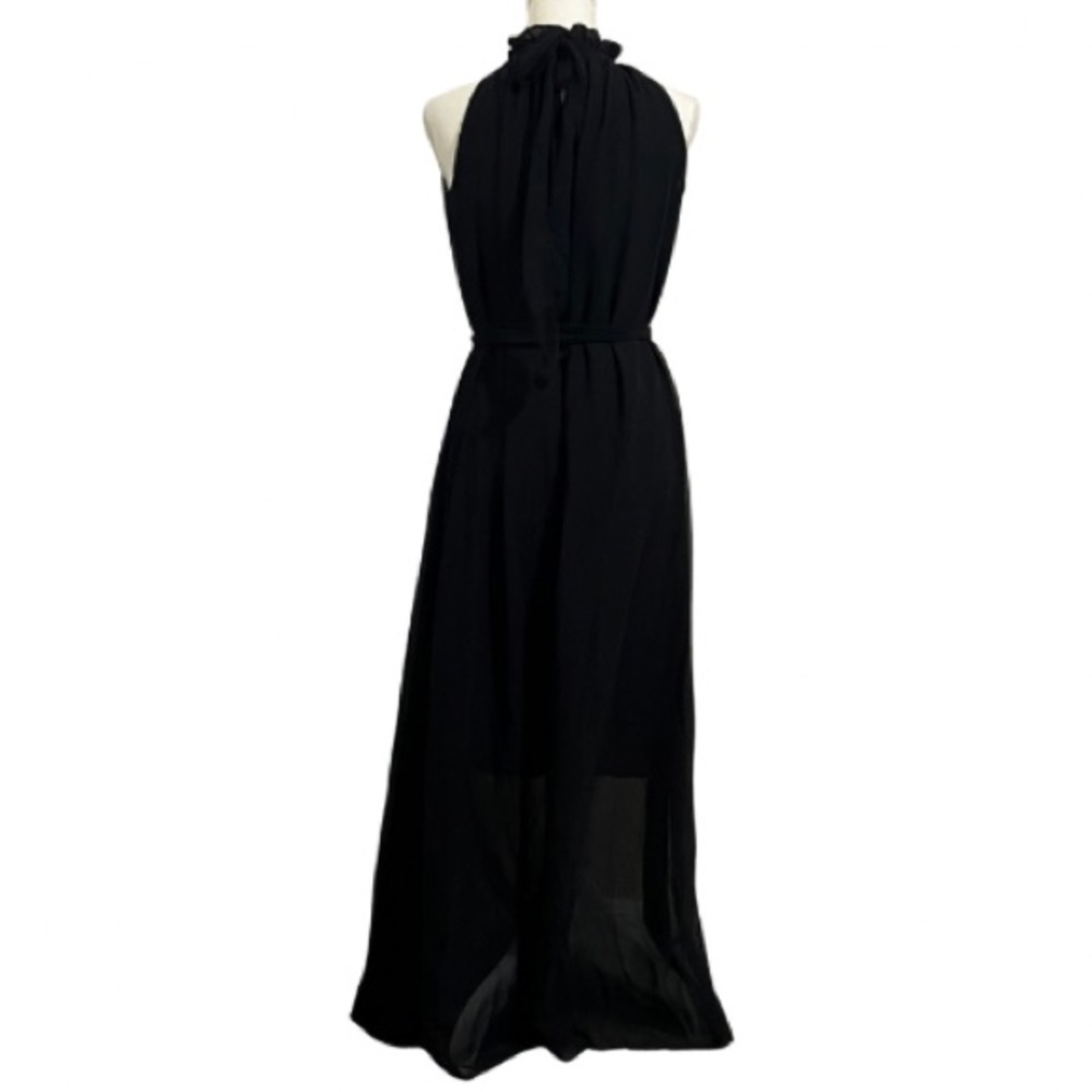 Elegant Black Halter Maxi Dress - Picture 8 of 8